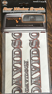 #ad Harley Davidson Rear View Graphix Window Decal New In Package