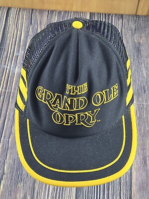 #ad Vintage 3 Stripe Grand Ole Opry Mesh Snapback Trucker Hat Cap USA