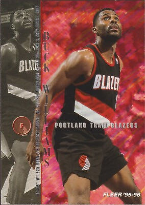 #ad 1995 96 Fleer #158 Buck Williams Portland Trail Blazers Basketball Card