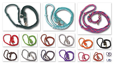 #ad Tough 1 Assorted Colors Knotted Cord Roping Barrel Contest Reins Horse Tack
