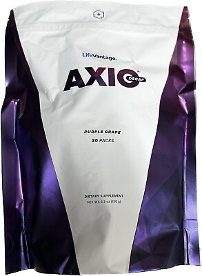#ad AXIO *Brand New Sealed* Purple Grape Flavor DECAF Dietary Supplement 30 PACK