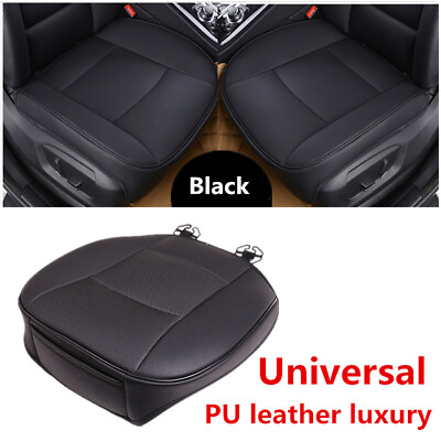 #ad 1xPU Leather Car Front Seat Cushion Pad Protector Mat Cover Sedan Driver US SHIP