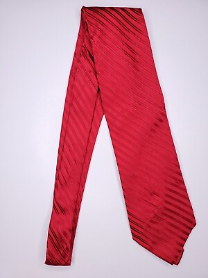 #ad Nicole Miller Mens Formal Necktie 58quot;Lx3.75quot;W Red Neck Tie