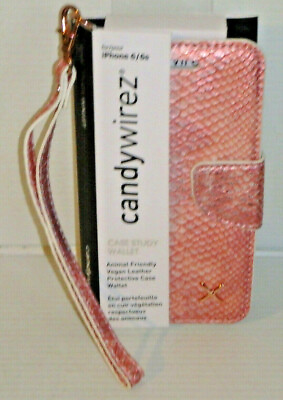 #ad Apple IPHONE 6 6S 4.7quot; Protective WALLET Case CANDYWIREZ Crocodile Salmon NEW
