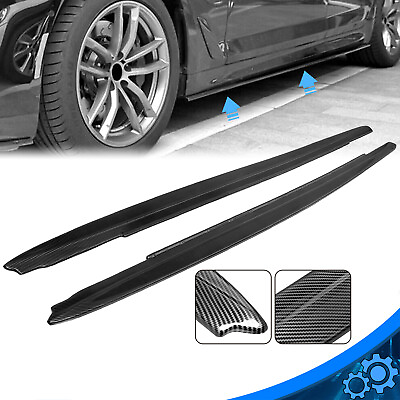 #ad Carbon Fiber Style Side Skirts Extention For BMW M Sport 5 Series G30 M5 F90 17 $115.00