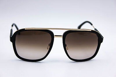 #ad Carrera 133 S 02M2 Black Gold Aviator Sunglasses 57 19 140