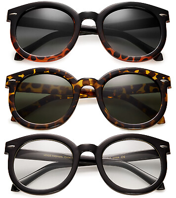 #ad Oversized Round Shaped Women Sunglasses Circle Lens Mod Fashion Designer Glasses