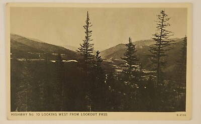 #ad Looking West from Lookout Pass Highway 10 Idaho Postcard