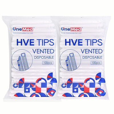 #ad 1000Pcs 10 Bags White Disposable HVE High Volume Evacuation Suction Dental Tips