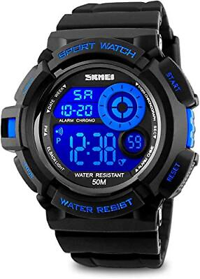 #ad Mens Sport Running Watch Digital Electronic 50M Waterproof Military Army Spo...