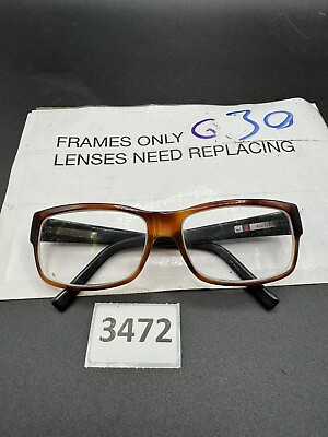 #ad Gucci GG 3133 ? Brown Beige Eyeglasses Frames Italy Designer Women $28.49