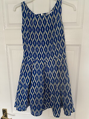 #ad ladies glamorous blue sleeveless dress size 8 C136