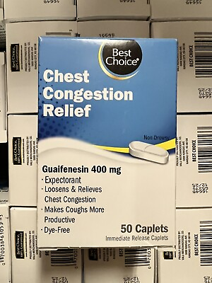 #ad Best Choice Chest Congestion Relief 50 Caplets Expires 12 25