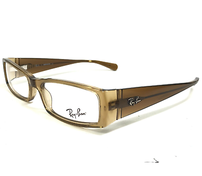 #ad Ray Ban Eyeglasses Frames RB5076 2203 Clear Brown Rectangular 50 16 135