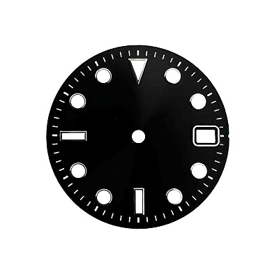 #ad Sunburst Black Sub Style Watch Dial – 28.5mm – CT815