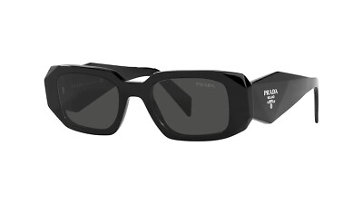 #ad Prada PR 17WS Black Dark Grey Sunglasses