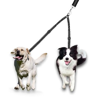 #ad Dual Dog Leash Tangle Free Large Dogs Two Dog Leash for 2 Dogs Reflective adj...