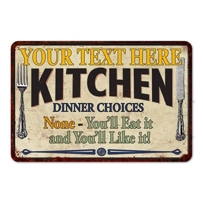 #ad Personalized Retro Kitchen Sign Metal Sign Mom Gift Food Diner 108120018001