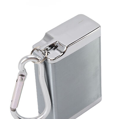 #ad Silver Ashtray Portable Mini Zinc Alloy Fireproof Delicate Ashtray Keychain HG