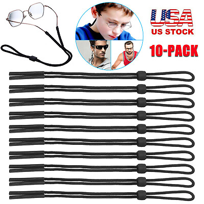 #ad 10 Sport Sunglass Holder Strap Safety Eyeglass Neck Cord String Eyewear Retainer