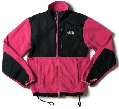 #ad The North Face Womens Denali Polartec Fleece Jacket Coat Full Zip Pink Black M