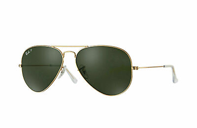 #ad Ray Ban Original Aviator Gold Metal Green Polarized Sunglasses RB3025 001 58 62