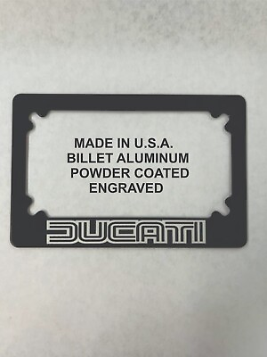 #ad DUCATI MOTORCYCLE LICENSE PLATE FRAME BILLET MADE IN USA