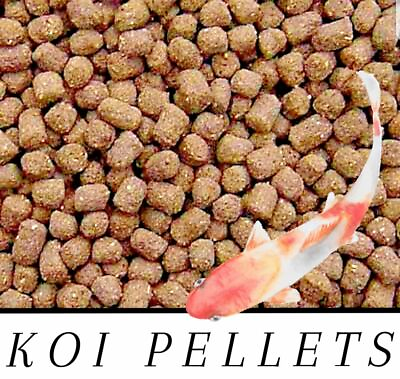 #ad BEST Koi Chiclid Goldfish Fish Food Floating Pond Pellets Medium or Lrg *CHOOSE*