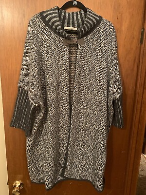 #ad CHIARAMENTE ITALY LONG BUCKLE CARDIGAN; SIZE LARGE
