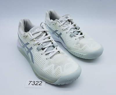 #ad Asics Gel Resolution 8 Women#x27;s Size 7 Tennis Shoes White Silver