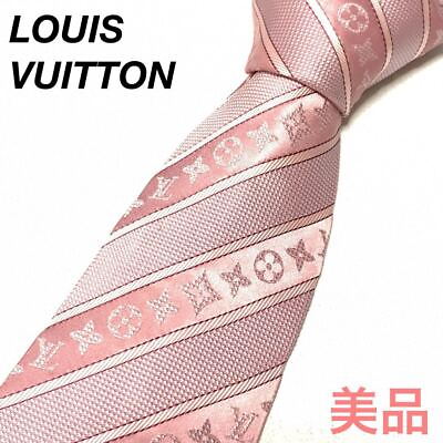 #ad item Louis Vuitton Monogram Pink Tie 0267S39 $195.82