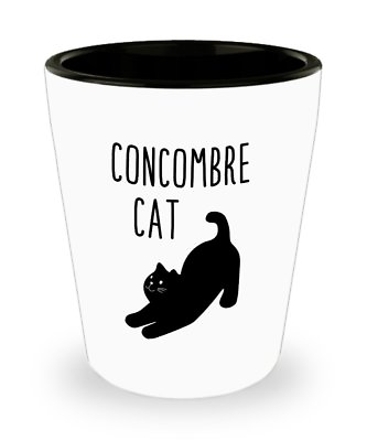 #ad Concombre Cat Shot Glasses Funny Birthday gag gift idea for cat lover Men ...