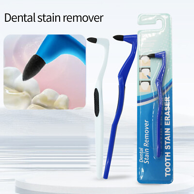 #ad Dental Toothbrush Tooth Stain Eraser Sponge Remove Tartar Tea Smoke Stains 1Pcs