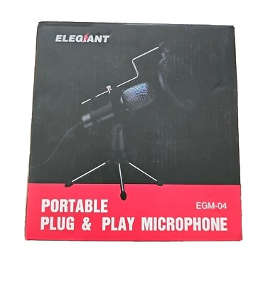 #ad Elegiant Portable Plug amp; Play Condenser UBS Silver Microphone EGM 04 K38 8 Bit