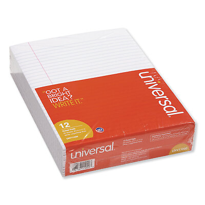#ad UNIVERSAL Glue Top Writing Pads Legal Rule Letter White 50 Sheet Pads Pack Dozen