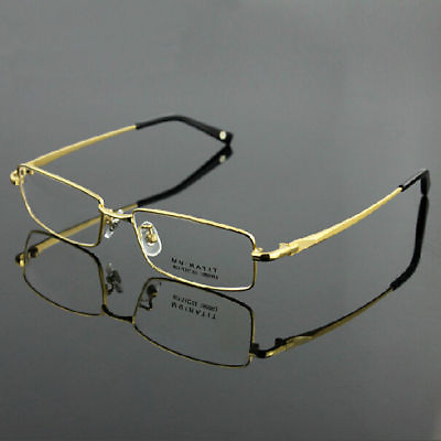 #ad 100% Pure Titanium Spectacles Men#x27;s Full Rim Optical Eyeglass Frame eyewear Rx