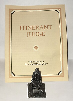 #ad Vintage 1983 Franklin Mint People Of American West Pewter Figure Itinerant Judge