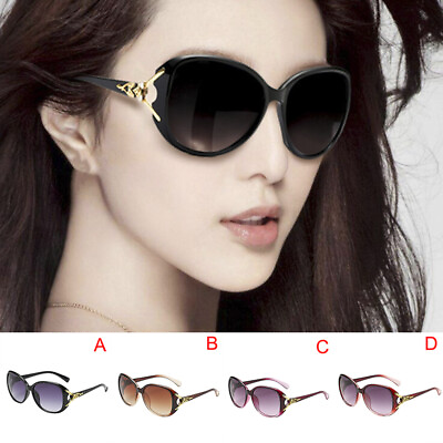 #ad Women Oversized Sunglasses UV400 Huge Shades Outdoor Retro Round Eyewear T YN