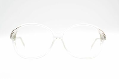 #ad Vintage 80s Damen 9700 Crystal Transparent Round Sunglasses Frame NOS