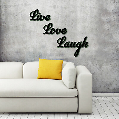 #ad Wall Art Calligraphy #x27;Live Love Laugh#x27; Floating Decor Hanging Quotes Letters 3D