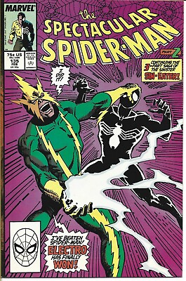 #ad THE SPECTACULAR SPIDER MAN #135 MARVEL COMICS 1988 BAGGED AND BOARDED
