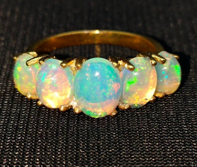#ad Opal Ring Fire Opal Ring Sterling Silver Opal Ring Welo Opal Ring Fire Opal Ring