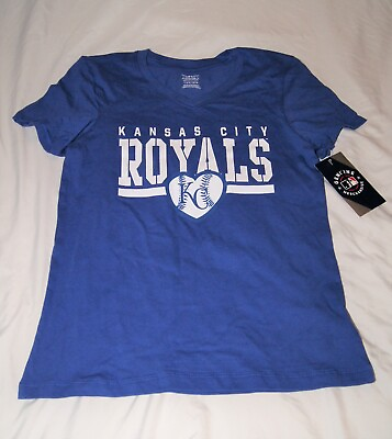 #ad kansas city royals baseball MLB womens L large 10 12 t shirt new nwt glitter