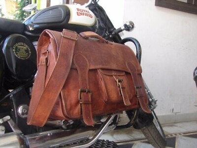 #ad Men#x27;s Genuine Brown Leather Messenger Shoulder Laptop Bag Briefcase Bag