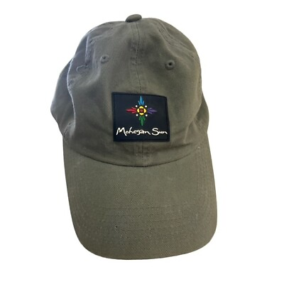 #ad Mohegan Sun Adult Adjustable Baseball Cap Hat Green One Size Fits All