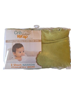 #ad Crib Wrap By Trend Lab Green 2 Narrow 8 Inches Rail Protection Baby Bedding NEW