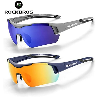 #ad ROCKBROS Cycling Polarized Sunglasses Outdoor Sports Running MTB Bike Glasses $18.49