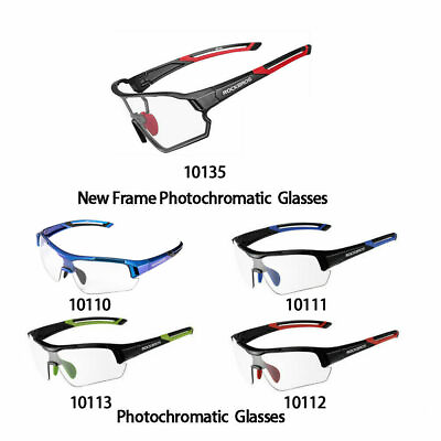 #ad New ROCKBROS Cycling Photochromic Full Frame Glasses Sport Sunglasses Myopia