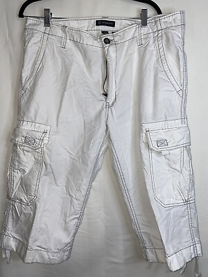 #ad International Concepts Men#x27;s Size 36 White Cargo Shorts
