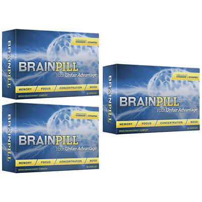 #ad BRAINPILL Nootropics Focus Memory Mental Stamina Brain Pill Supplement 3 Months
